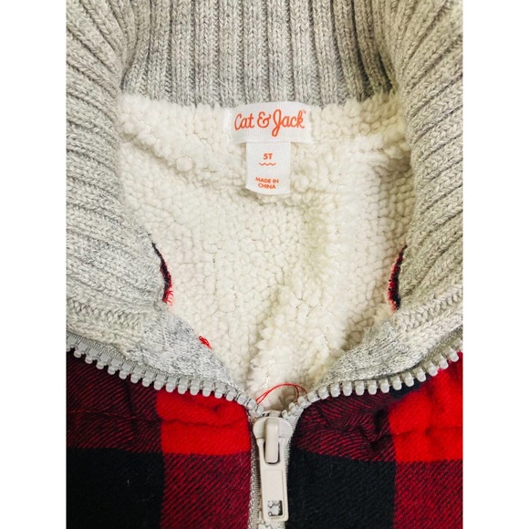 Toddler Buffalo Plaid Jacket 5T - Picture 2 of 3